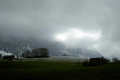 düsterer Schneeüberzuckerung