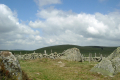 Windschatten eines Steinwalls